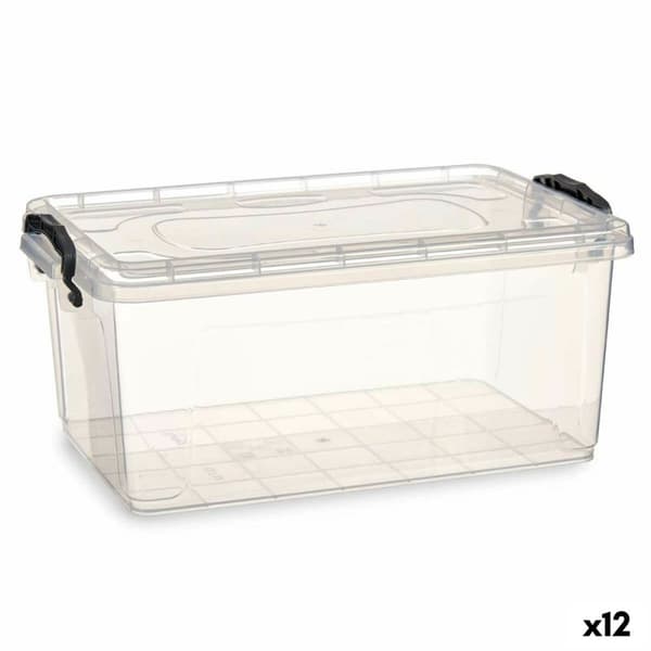 Förvaringslåda med lock Kipit TP546-1 Transparent Plast (12 antal)