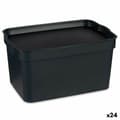 Miniatyrbild 1 av 3: Förvaringslåda med lock Kipit TP592-1 Antracitgrå Plast 2,3 L 13,5 x 11 x 20 cm (24 antal)