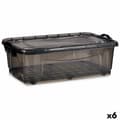 Pikkukuva 1 / 3: Säilytyslaatikko renkailla Antrasiitinharmaa Muovinen 30 L 40 x 20,5 x 63 cm (6 osaa)