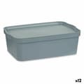 Miniatyrbillede 1 af 3: Opbevaringsboks med låg Kipit TP595-2 Grå Plastik 14 L 29,5 x 14,3 x 45 cm (12 enheder)