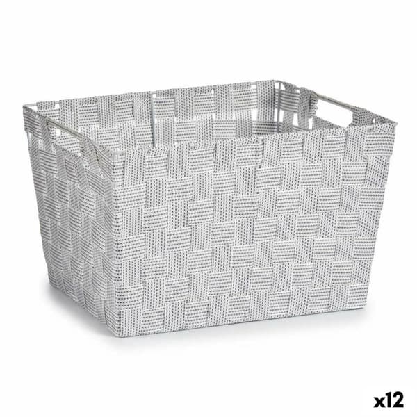 Vasketøjskurv Kipit A3-6875 Hvid Klæde 10 L 25 x 20 x 35 cm (12 enheder)