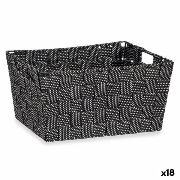 Multifunktionell korg Kipit A3-6883 Svart Tyg 30 x 14 x 20 cm 20 x 14 x 30 cm (18 antal)
