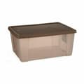 Pikkukuva 2 / 3: Säilytyslaatikko kannella Stefanplast Elegance Ruskea Muovinen 29 x 17 x 39 cm (6 osaa)