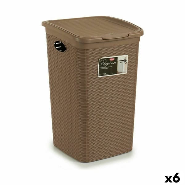 Tvättkorg Stefanplast Elegance Beige Plast 50 L 36,5 x 54,5 x 38 cm (6 antal)