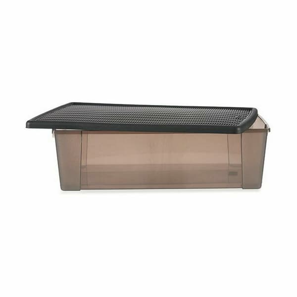 Förvaringslåda med lock Stefanplast Elegance Grå Plast 30 L 38,5 x 17 x 59,5 cm (6 antal)