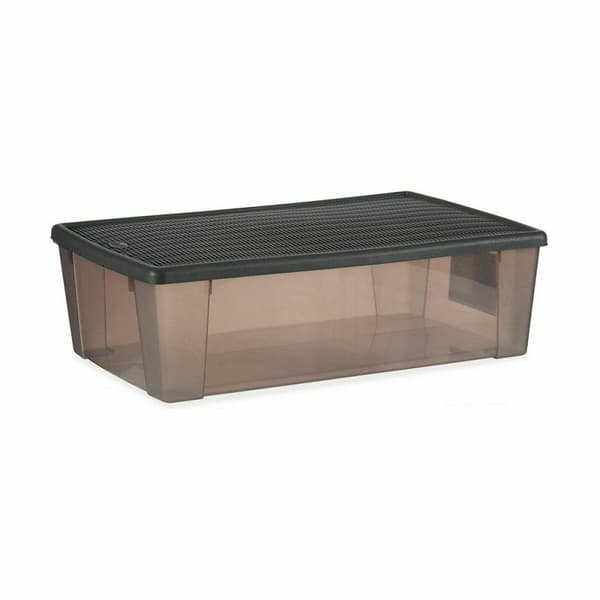 Förvaringslåda med lock Stefanplast Elegance Grå Plast 30 L 38,5 x 17 x 59,5 cm (6 antal)