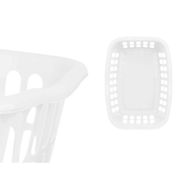 Kurv Kipit 8067-W Hvid polypropylen 50 L 58 x 24 x 42 cm (12 enheder)