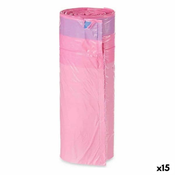 Soppåsar Parfymerad Självslocknande Rosa Polyetylen 15 antal 30 L