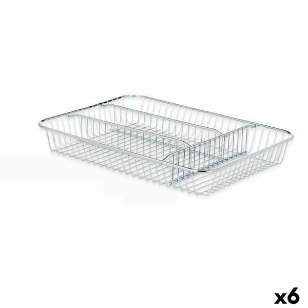 Bestikholder Kinvara CN-W7267-1 CHROME Sølvfarvet Sølv Metal 26 x 4,5 x 35,5 cm (6 enheder)