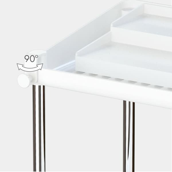Förvaring för köksskåp Max Home Vit 2 Hyllor 2 antal 37,5 x 25,5 x 19 cm