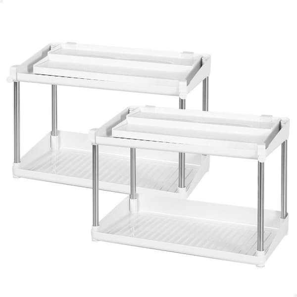 Förvaring för köksskåp Max Home Vit 2 Hyllor 2 antal 37,5 x 25,5 x 19 cm