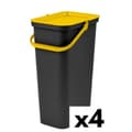 Miniatyrbild 1 av 2: Avfallsbehållare Återvinning Tontarelli Moda Gul 38 L (4 antal)