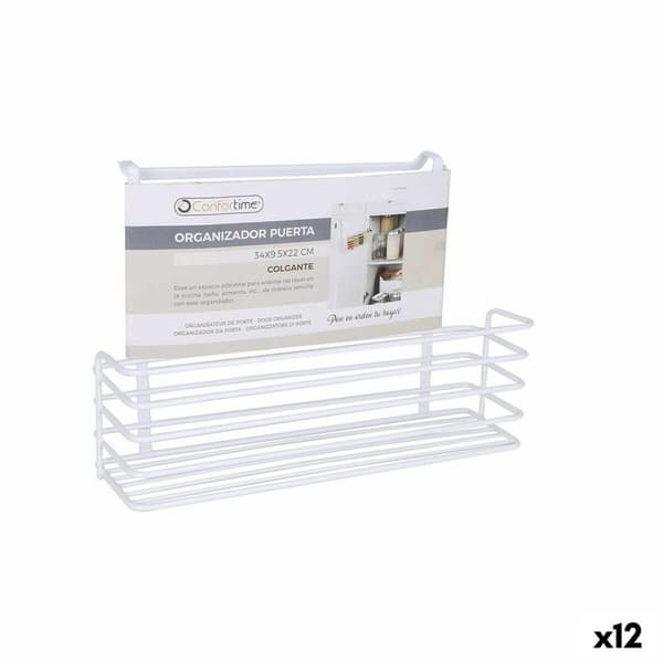 Korg för kökshylla Confortime Vit 34 x 12 x 22 cm (12 antal)