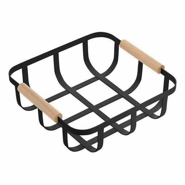 Multifunktionell korg Confortime Svart 23 x 23 x 8 cm (6 antal)