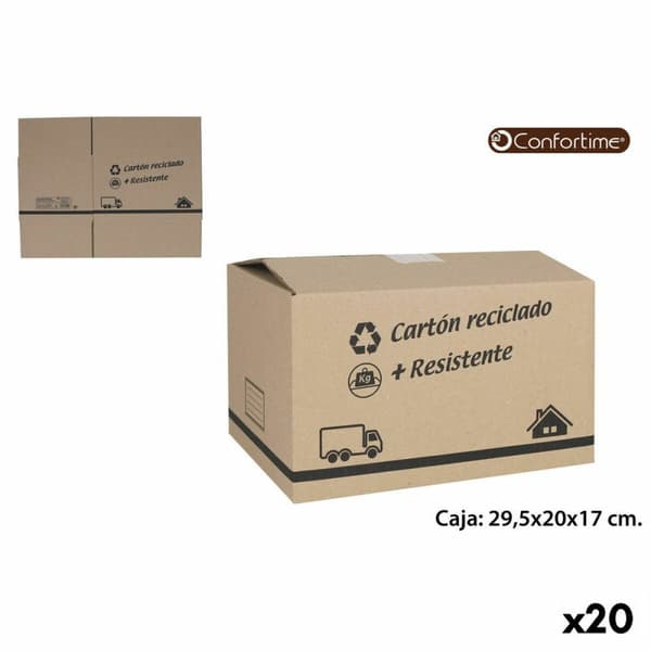 Monikäyttöinen laatikko Confortime Kartonki (20 osaa) (29,5 x 20 x 17 cm)