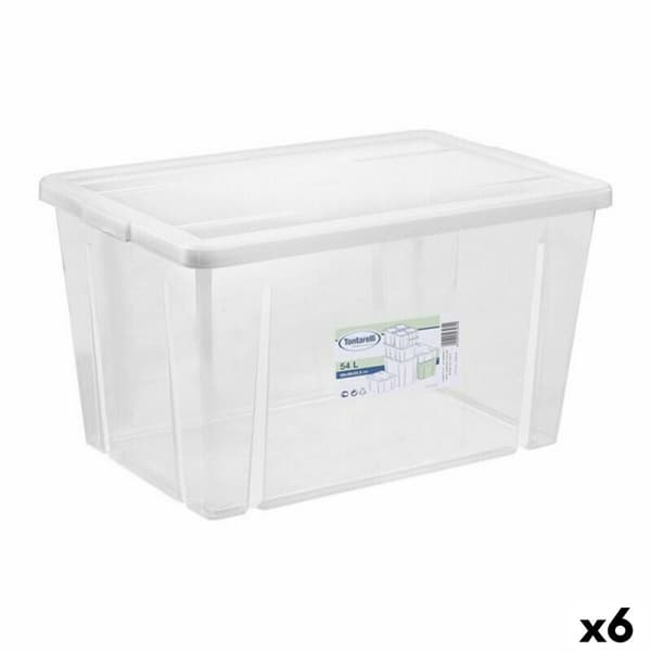 Opbevaringsboks med låg Tontarelli Linea box 54 L 59 x 39 x 33 cm (6 enheder)