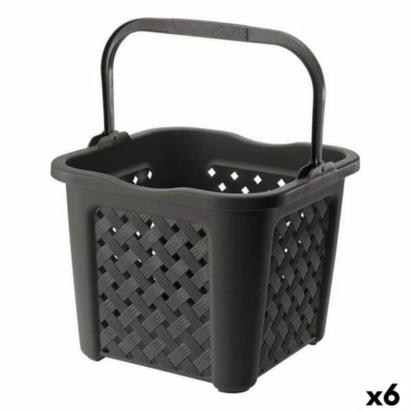 Vasketøjskurv Tontarelli Arianna 25 L Wengue 38 x 38 x 31,5 cm (6 enheder)