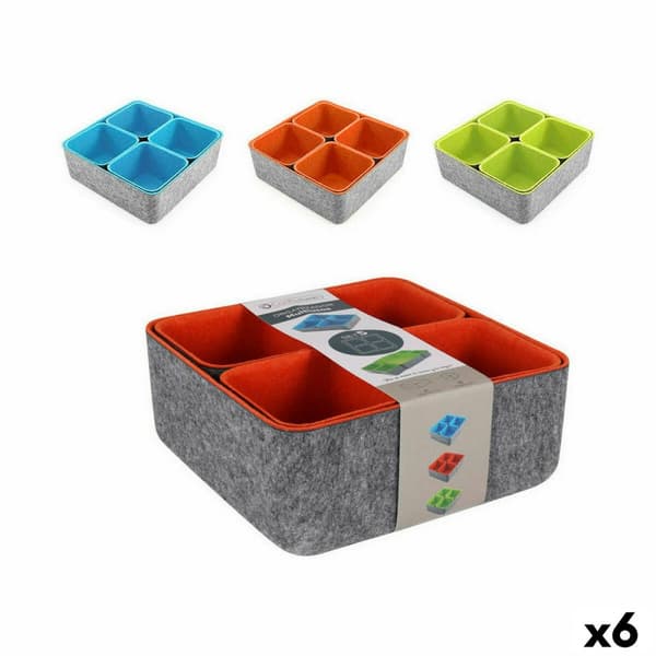 Multifunktionel organizer Confortime Filt 25,2 x 25 x 10 cm (5 Dele) (6 enheder)