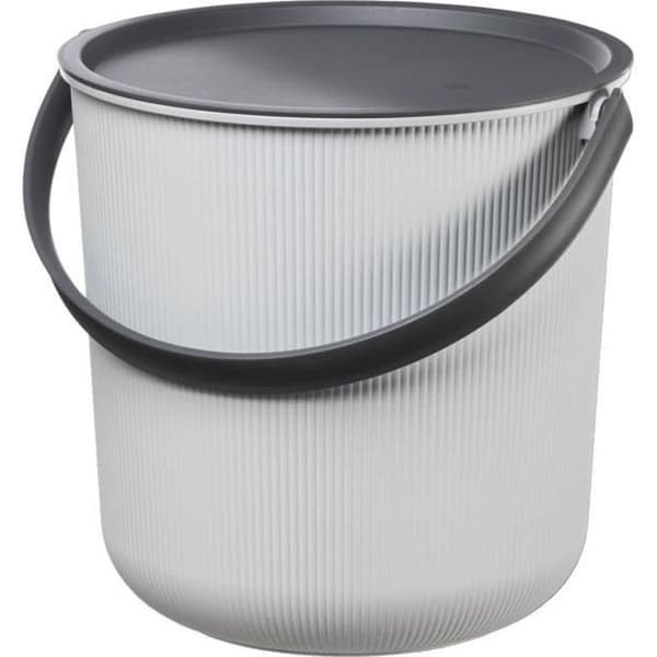 Hink 53L med handtag och lock Akita Universal Grey Black