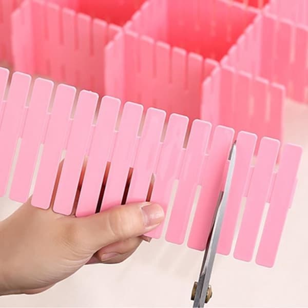 Drawer Organizer - Ej specificerat - 8st - Rosa - Flexibel - Hållbar