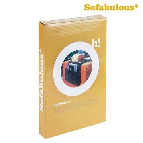 Sofabulbricka och soffa med fjärrkontroll