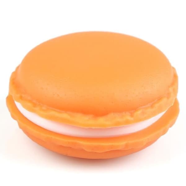 Förvaringslåda - Snygg - Mini orange låda - Plast - Diameter 4.5cm - Höjd 2cm