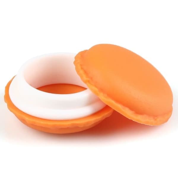 Förvaringslåda - Snygg - Mini orange låda - Plast - Diameter 4.5cm - Höjd 2cm