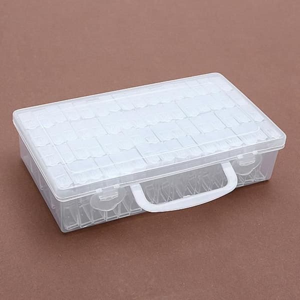 Förvaringslåda - Transparent - 64 Galler - 22,2 x 12,8 x 5,3 cm - Plast - Blandat