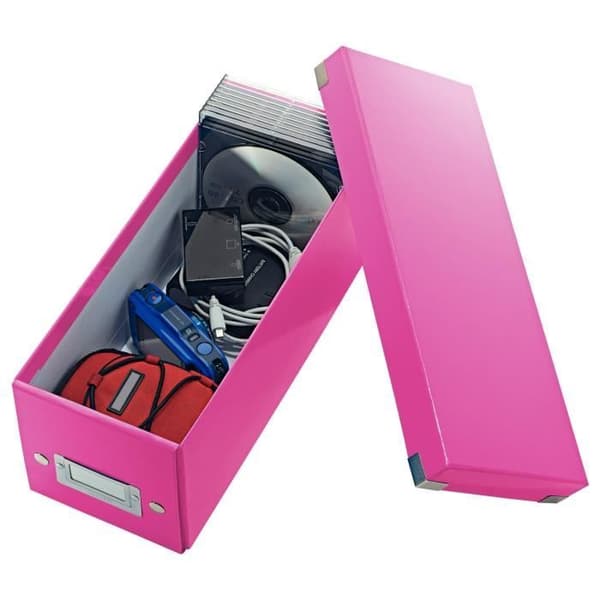 LEITZ Click &amp; Store WOW Rosa CD-förvaringsbox - Laminerad kartong - 127*124*320 mm