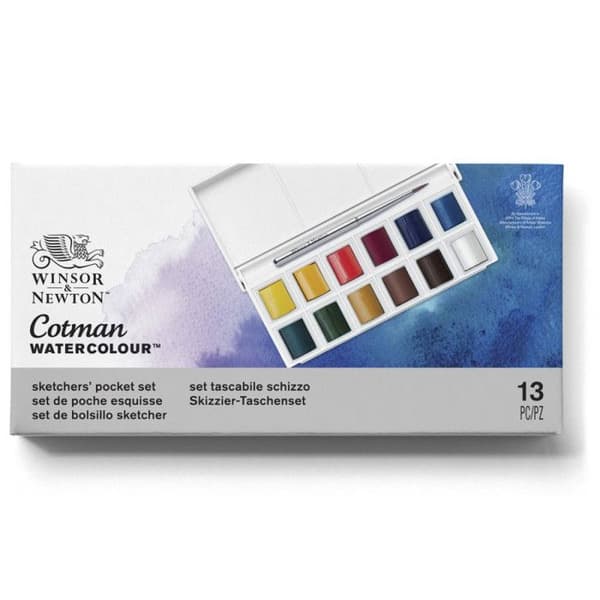 Plast Akvarell Paint Box - WINSOR &amp; NEWTON - cwc sketcher 12x1/2g - Grå - Barn - Blandat