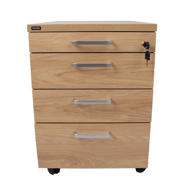 Laatikosto ERGO 4 laatikolla, lukittava, renkailla, beige