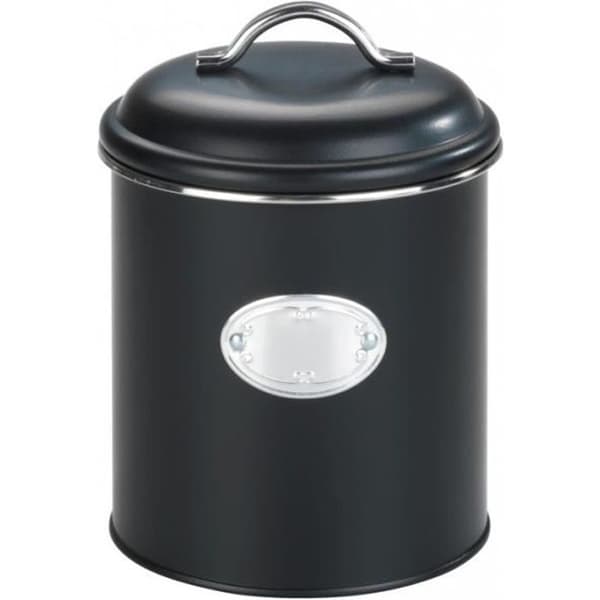 Förvaringslåda - WENKO - Nero - 1,6 L - Svart lackad metall - Retrodesign - Avtagbart lock