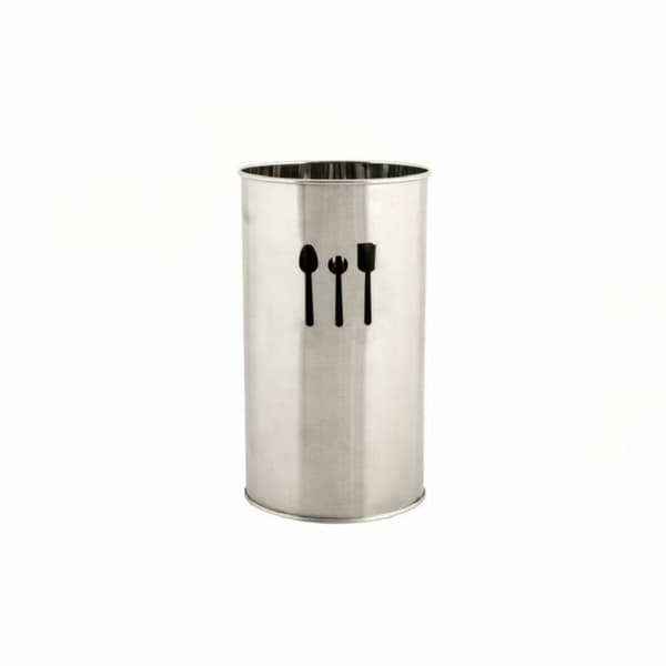 Bestickkorg DKD Home Decor Silvrig Rostfritt stål 10 x 10 x 18 cm