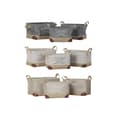 Miniatyrbillede 1 af 4: Multibrug kurv DKD Home Decor Beige Grå Lys brun 40 x 30 x 24 cm Træ 3 Dele (3 enheder)