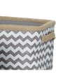 Pikkukuva 4 / 4: Korisetti DKD Home Decor Valkoinen Harmaa Juutti Siksak Boho 36 x 31 x 20 cm 3 Kappaletta