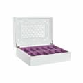 Miniatyrbillede 1 af 3: Smykkeskrin DKD Home Decor Ure 29 x 20 x 9,5 cm Krystal Syren Hvid Træ MDF