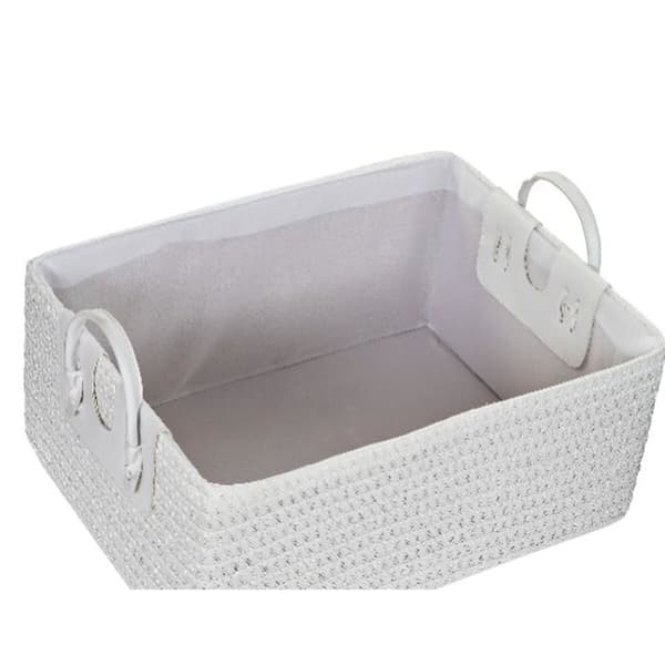 Multibrug kurv DKD Home Decor Hvid Sort polypropylen 45 x 34 x 49 cm 4 Kg