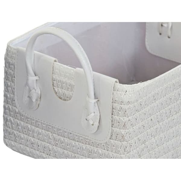 Multibrug kurv DKD Home Decor Hvid Sort polypropylen 45 x 34 x 49 cm 4 Kg