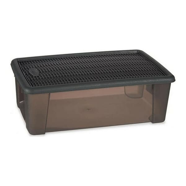Æske med låg Stefanplast Elegance Grå 19,5 x 11,5 x 33 cm 5 L