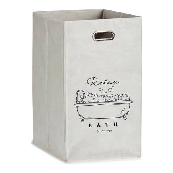 Monikäyttöinen kori Berilo Relax Bath Valkoinen Kartonki 60 L 35 x 57 x 35 cm Taitettava