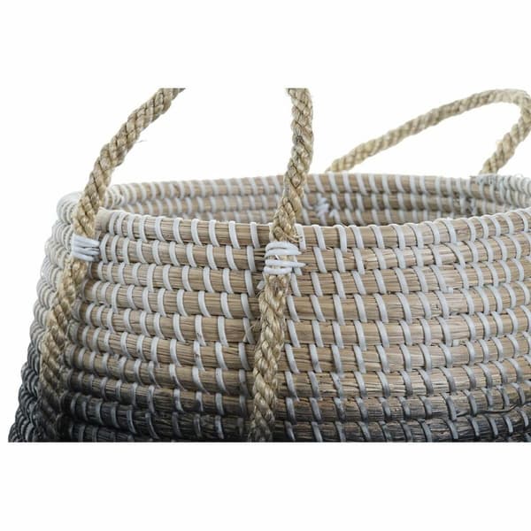 Korg - set DKD Home Decor Naturell Grå Sjögräs (52 x 52 x 44 cm) (2 pcs)