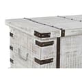 Miniatyrbillede 2 af 5: Kiste DKD Home Decor Metal Hvid Mangotræ (116 x 40 x 45 cm)