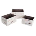 Pikkukuva 4 / 4: Korisetti DKD Home Decor Ruskea Harmaa Oranssi 32 x 24 x 18 cm (3 osaa)
