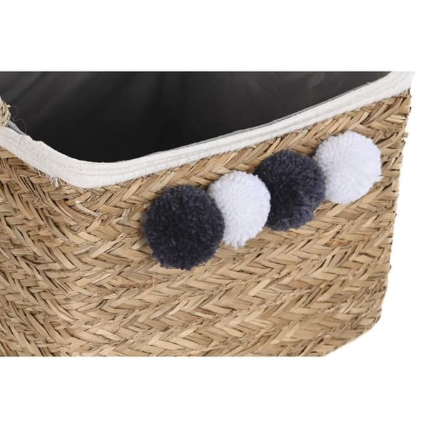Korg - set DKD Home Decor Naturliga fibrer Tofs 33 x 33 x 25 cm