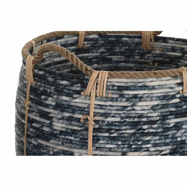 Korg - set DKD Home Decor Vit Svart 56 x 56 x 60 cm 52 x 52 x 60 cm Plast (3 Delar)