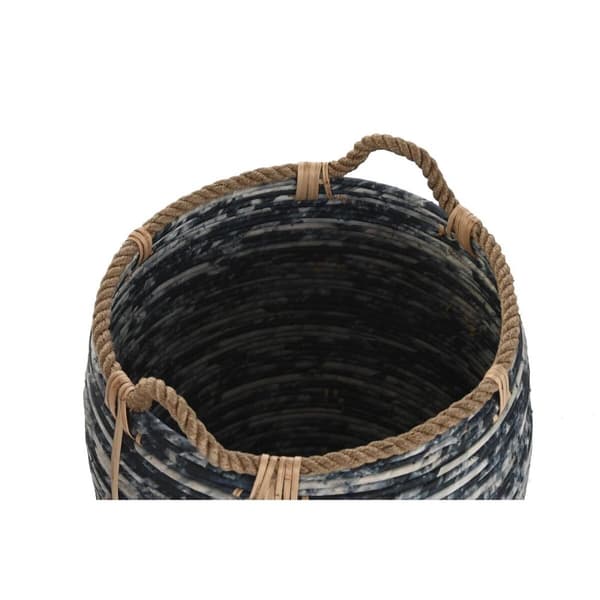 Korg - set DKD Home Decor Vit Svart 56 x 56 x 60 cm 52 x 52 x 60 cm Plast (3 Delar)