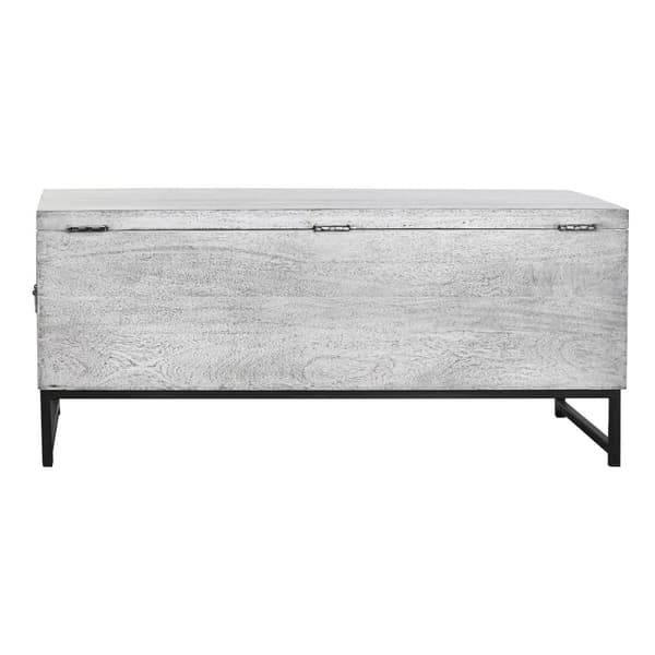 Kiste DKD Home Decor Keramik Grå Hvid Mangotræ (116 x 40 x 50 cm)