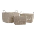 Pikkukuva 3 / 4: Korisetti DKD Home Decor Beige Metalli 39 x 29 x 31 cm 3 Kappaletta
