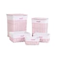 Pikkukuva 1 / 5: Pyykkikori DKD Home Decor Pinkki korihuonekalut Lasten 44 x 34 x 56 cm 5 Kappaletta