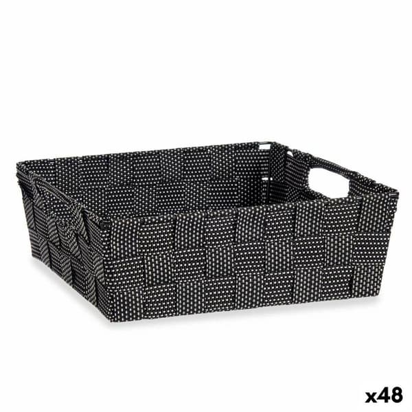 Multibrug kurv Kipit 79810 Sort Klæde 3 L 23 x 8 x 27 cm 27 x 8 x 23 cm Fletning (48 enheder)